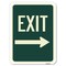 Signmission Exit with Right Arrow Heavy-Gauge Aluminum Rust Proof Parking Sign, 18" H, 24" L, A-1824-24552 A-1824-24552 - alternate 1